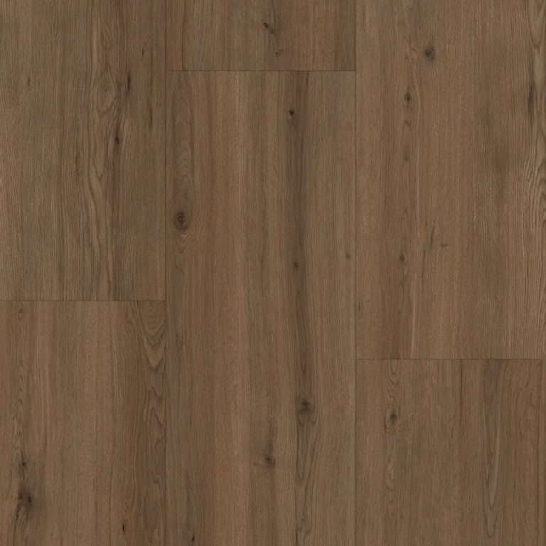 Sedrun tölgy színű Majestic Wide laminált padló modern nappaliban.